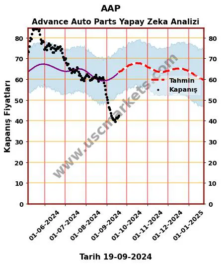 AAP hisse hedef fiyat 2024 Advance Auto Parts grafik