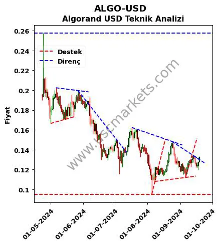 ALGO-USD destek direnç Algorand Dolar teknik analiz grafik ALGO-USD fiyatı