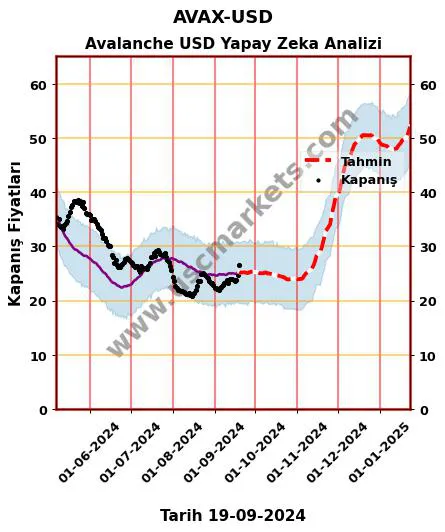 AVAX-USD hisse hedef fiyat 2024 Avalanche USD grafik