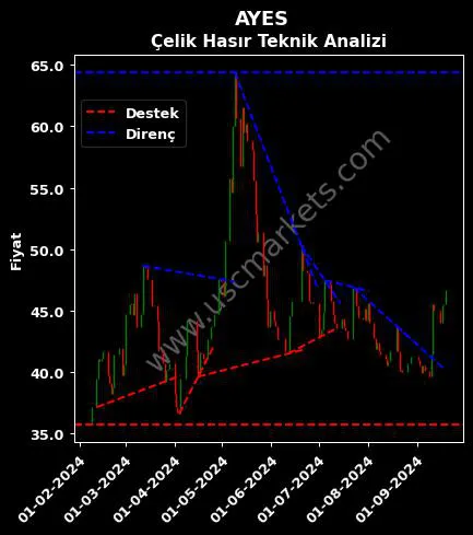 AYES destek direnç AYES ÇELİK HASIR teknik analiz grafik AYES fiyatı