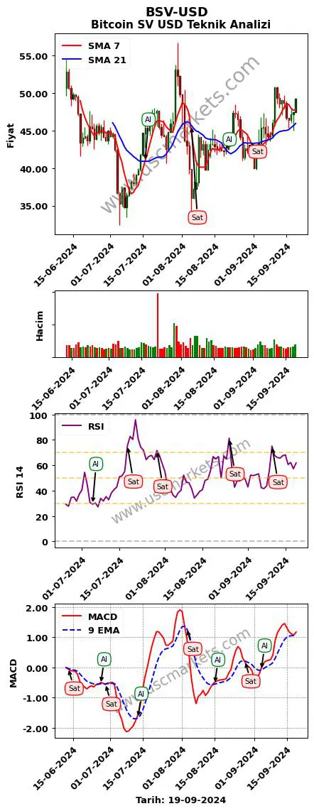 BSV-USD al veya sat Bitcoin SV Dolar grafik analizi BSV-USD fiyatı