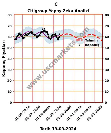 C hisse hedef fiyat 2024 Citigroup grafik