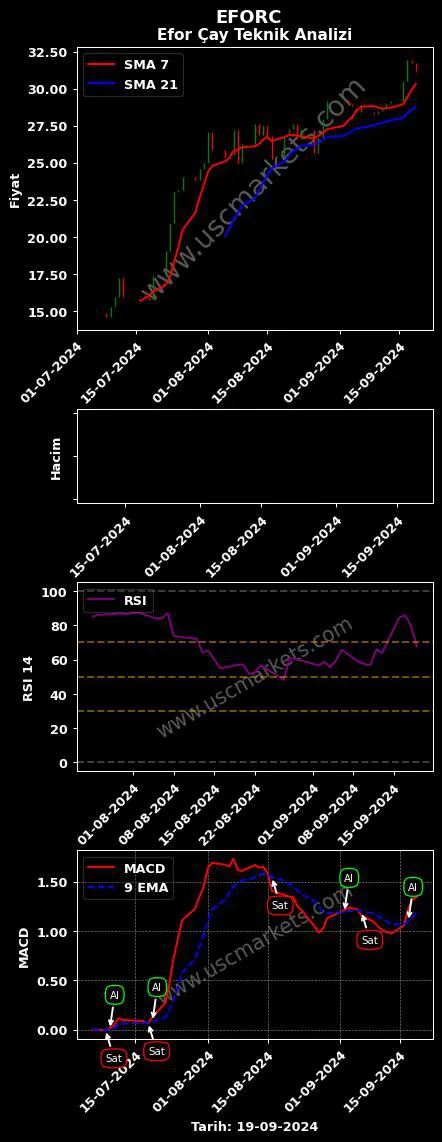 EFORC al veya sat EFOR ÇAY SANAYİ grafik analizi EFORC fiyatı