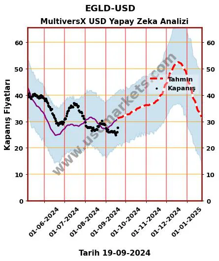 EGLD-USD hisse hedef fiyat 2024 MultiversX USD grafik