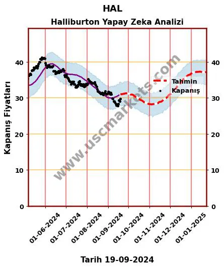 HAL hisse hedef fiyat 2024 Halliburton grafik