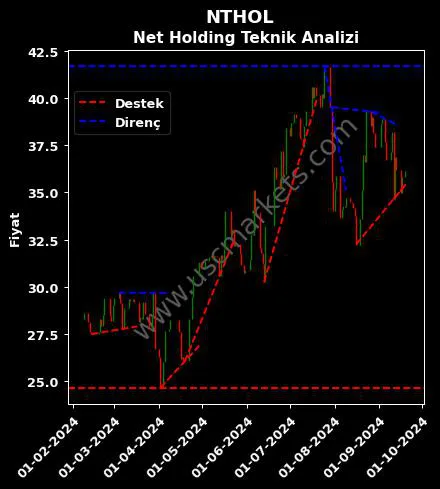 NTHOL destek direnç NET HOLDİNG A.Ş. teknik analiz grafik NTHOL fiyatı