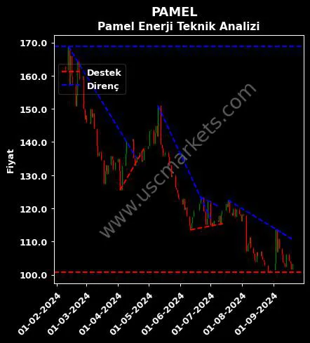 PAMEL destek direnç PAMEL YENİLENEBİLİR ELEKTRİK teknik analiz grafik PAMEL fiyatı