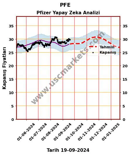 PFE hisse hedef fiyat 2024 Pfizer grafik