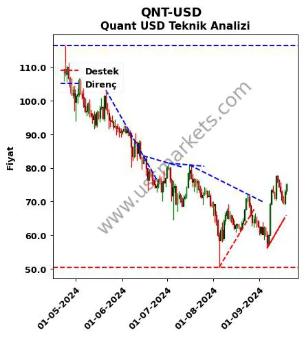 QNT-USD destek direnç Quant Dolar teknik analiz grafik QNT-USD fiyatı