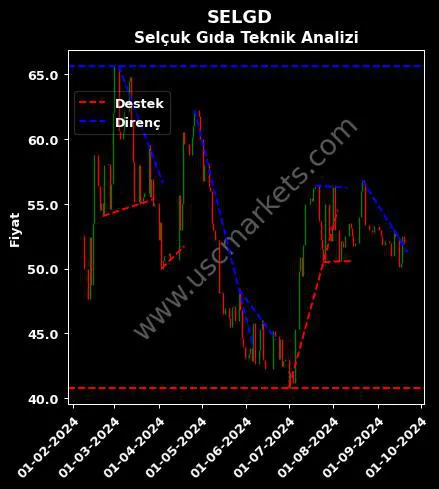 SELGD destek direnç SELÇUK GIDA ENDÜSTRİ teknik analiz grafik SELGD fiyatı