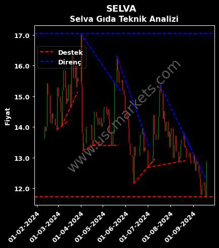 SELVA destek direnç SELVA GIDA SANAYİ teknik analiz grafik SELVA fiyatı