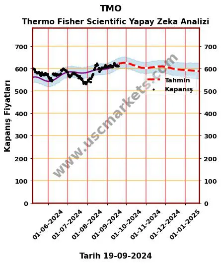 TMO hisse hedef fiyat 2024 Thermo Fisher Scientific grafik
