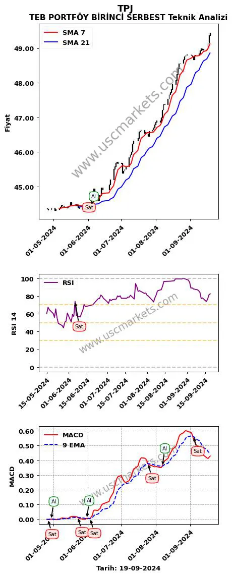 TPJ al veya sat TEB PORTFÖY BİRİNCİ SERBEST grafik analizi TPJ fiyatı