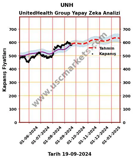 UNH hisse hedef fiyat 2024 UnitedHealth Group grafik