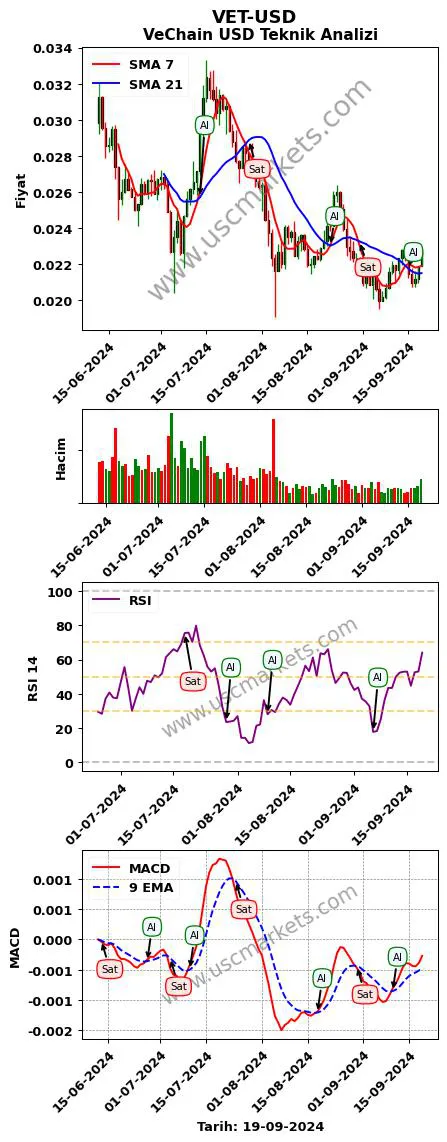 VET-USD al veya sat VeChain Dolar grafik analizi VET-USD fiyatı