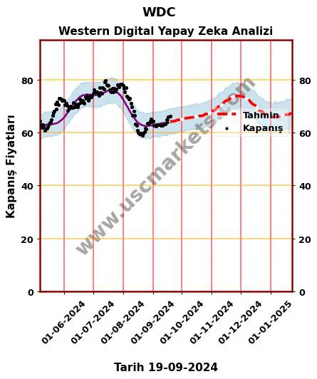 WDC hisse hedef fiyat 2024 Western Digital grafik