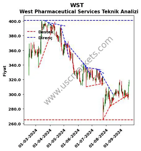 WST destek direnç West Pharmaceutical Services teknik analiz grafik WST fiyatı