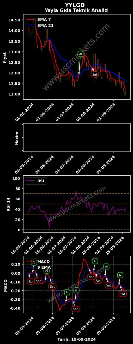YYLGD al veya sat YAYLA AGRO GIDA grafik analizi YYLGD fiyatı