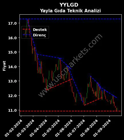 YYLGD destek direnç YAYLA AGRO GIDA teknik analiz grafik YYLGD fiyatı