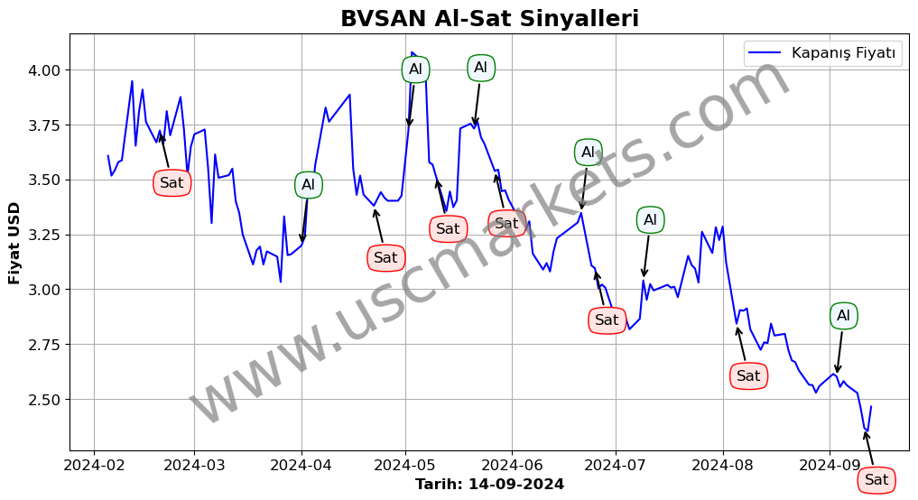 BVSAN algoritma sinyalleri 1