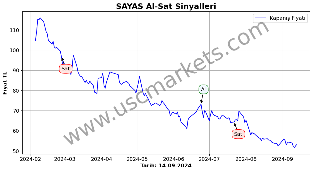 SAYAS algoritma sinyalleri 1